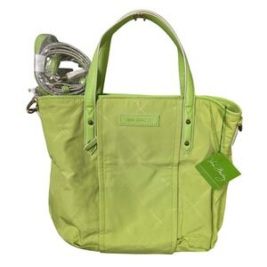 Vera Bradley Preppy Poly Satchel‎ Citrine Green NWT Crossbody Bright Travel Bag